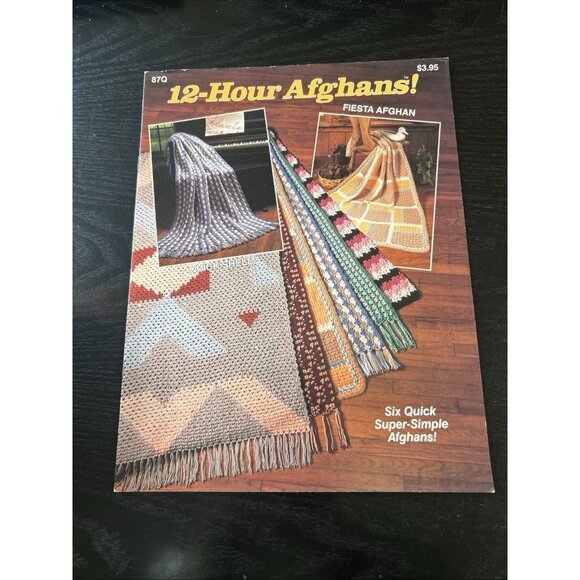 Lot of 2 Needlecraft Shop More 12 Hour Afghans 6 Easy To Make Crochet Patterns - Picture 4 of 7